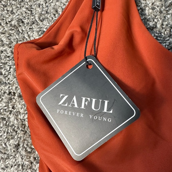 NWT ZAFUL Women's Front Knot Bikini Top SZ Medium - Picture 7 of 8